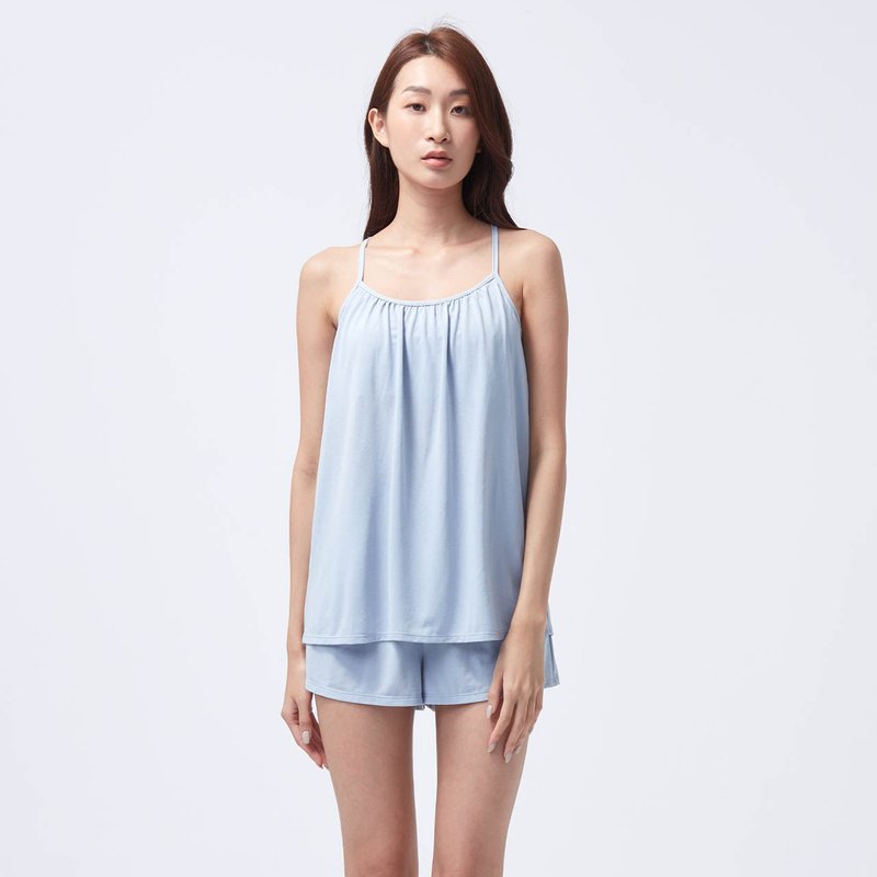 REBOOT瞬眠-细肩带背心-迷雾蓝 - 女装背心 - 聚酯纤维 蓝色