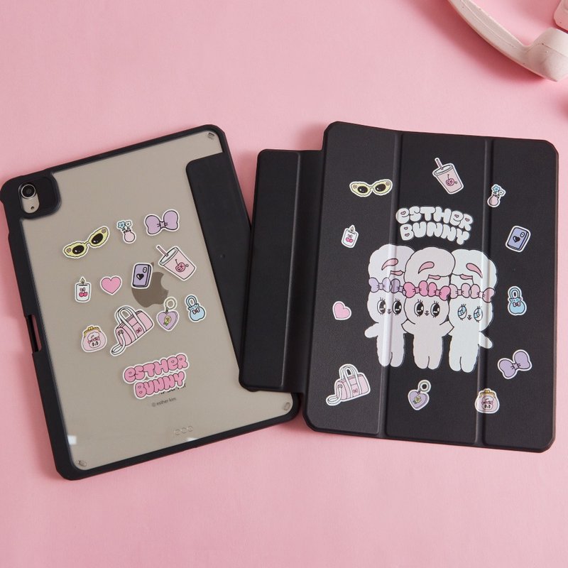 艾丝乐小兔姐妹出游强悍磁吸 iPad 三折/Y 折保护壳 - 平板/电脑保护壳 - 塑料 多色
