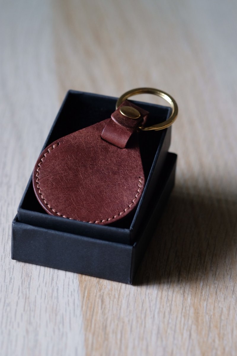 感应扣皮套【菸草】毕业礼 /含定制英文 - 钥匙链/钥匙包 - 真皮 咖啡色