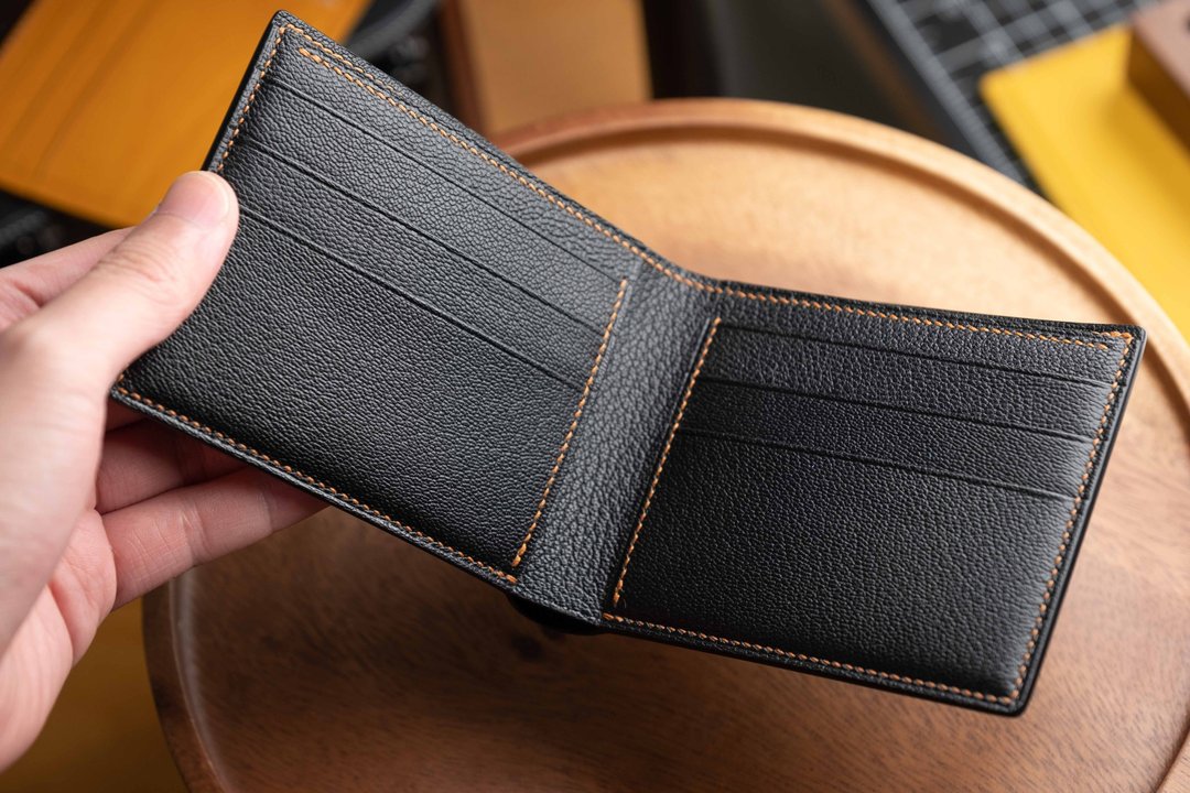 530 Leather  - 短夹 chevre sully 法国山羊皮 - 皮夹/钱包 - 真皮 黑色