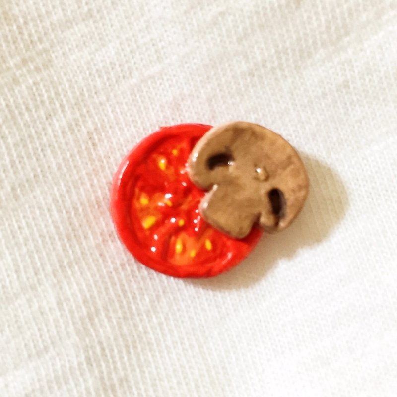 不挑食系列蔬菜耳环 (可改耳夹式) ((满600随机送神秘小礼物)) - 耳环/耳夹 - 粘土 多色