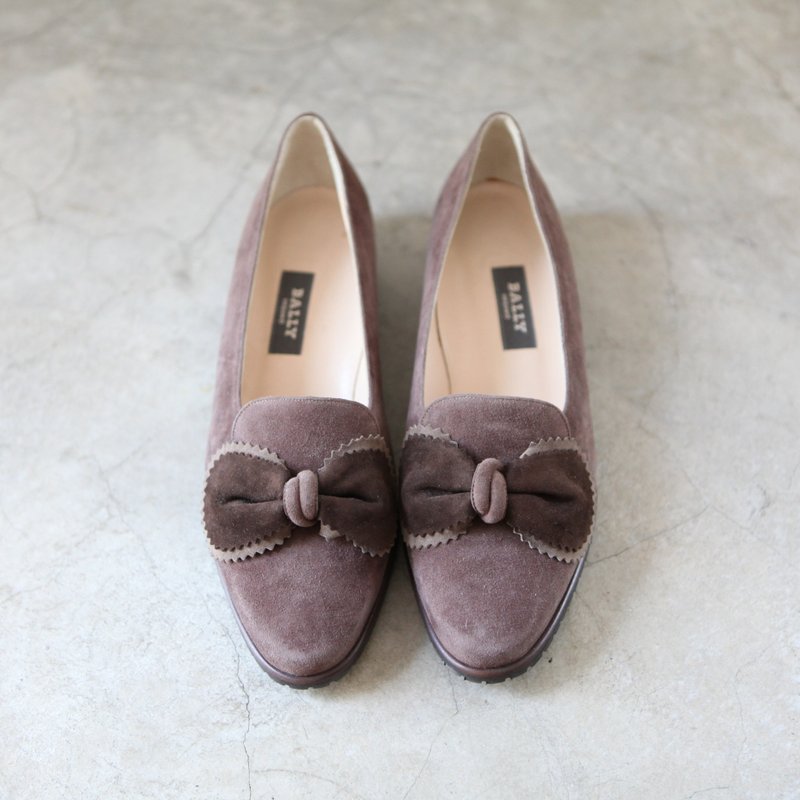 A ROOM MODEL - VINTAGE，BALLY蝴蝶结乐福鞋 / SC-0985 - 女款休闲鞋 - 真皮 咖啡色