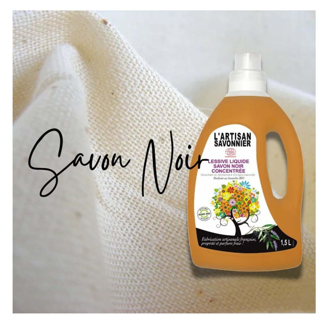 L'Artisan Savonnier 有机薰衣草黑肥皂洗衣精 1500ml - 衣物清洁 - 浓缩/萃取物 黄色