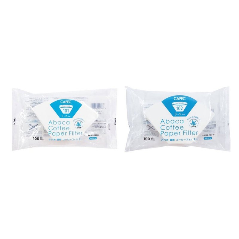 日本CAFEC 麻纤维酸素白色滤纸 扇形100张 / 共2款 - 咖啡壶/周边 - 纸 白色