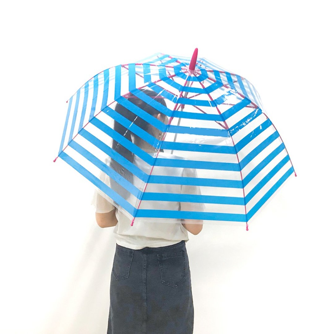 Evereon 可替换式环保轻量伞F10-111(条纹蓝) - 雨伞/雨衣 - 环保材料 蓝色