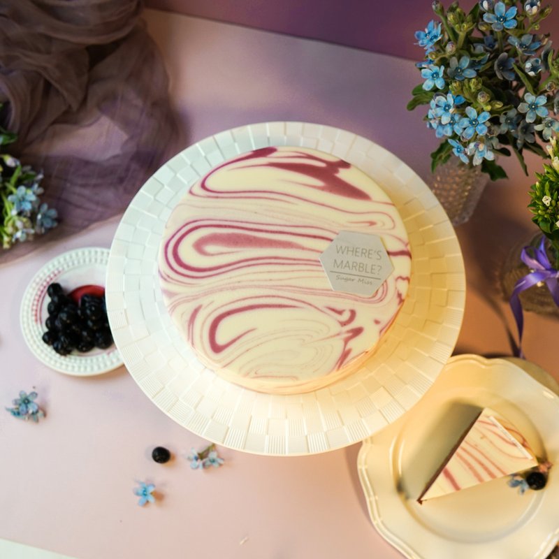 蓝莓黑醋栗大理石奶酪蛋糕6寸 - 蛋糕/甜点 - 其他材质 