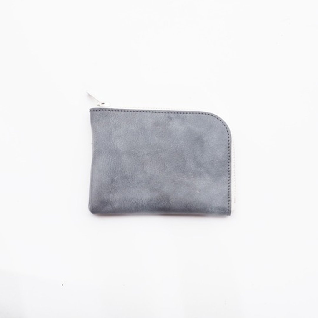 cow leather wallet (Nero) 11×8/coin purse/card slot/WS001 - 皮夹/钱包 - 真皮 