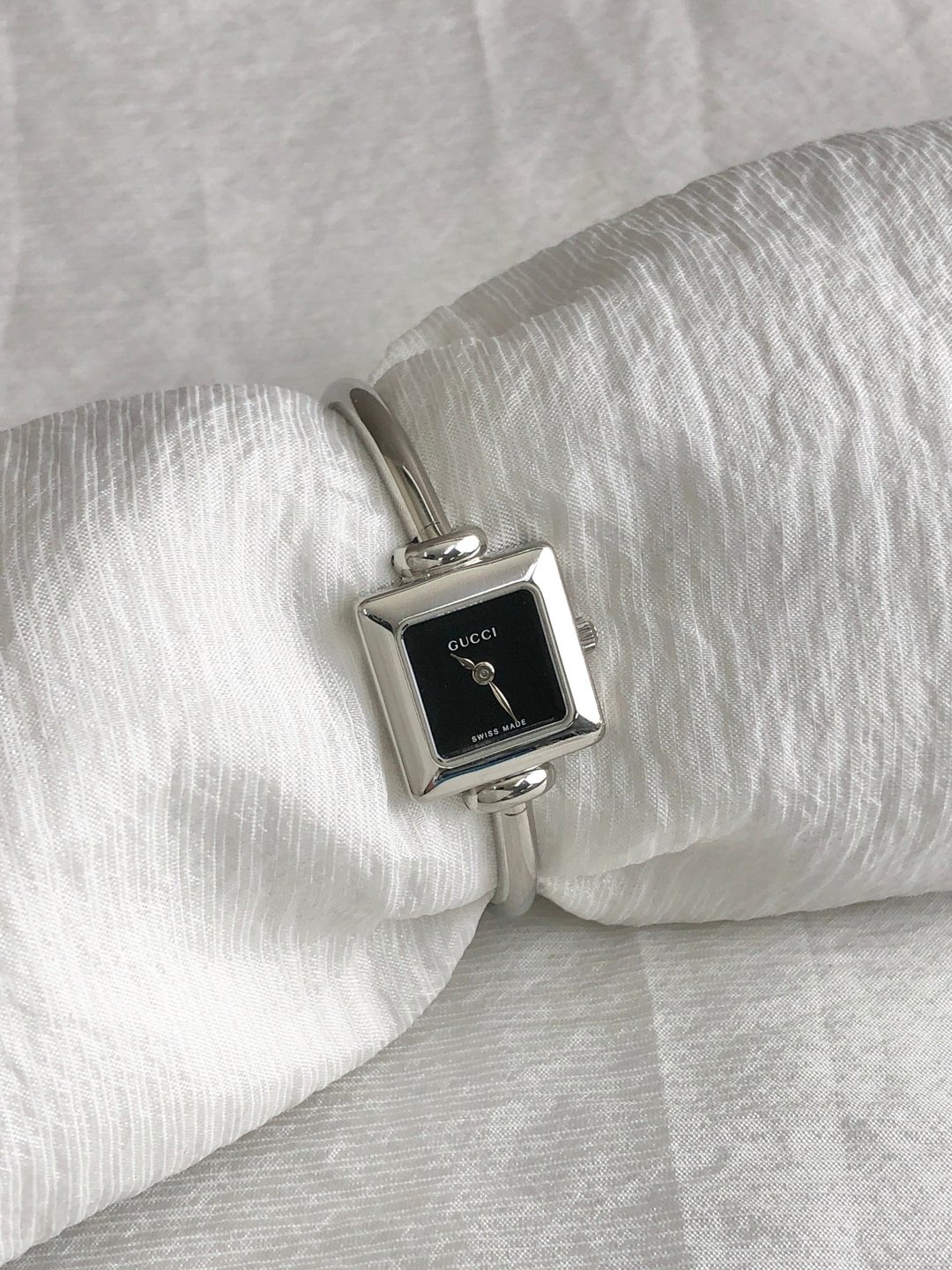 【日本直送 名牌古着包】GUCCI 古驰 腕表 银色 不锈钢 石英 1900L vintage 古着 老品 ey4n3g - 女表 - 不锈钢 银色