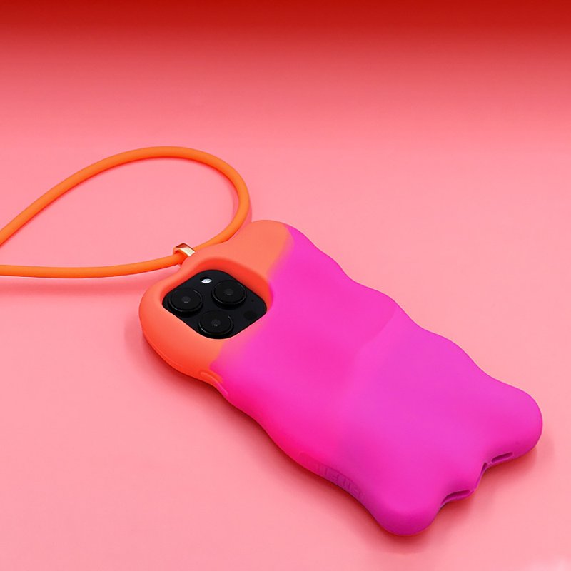 【Candies】iPhone 14 系列 - Simple梦幻珠光 手机壳 彩虹 - 手机壳/手机套 - 硅胶 红色