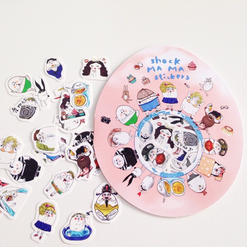 蛋定星球 割型贴纸25入 (粉红) - 贴纸 - 纸 粉红色