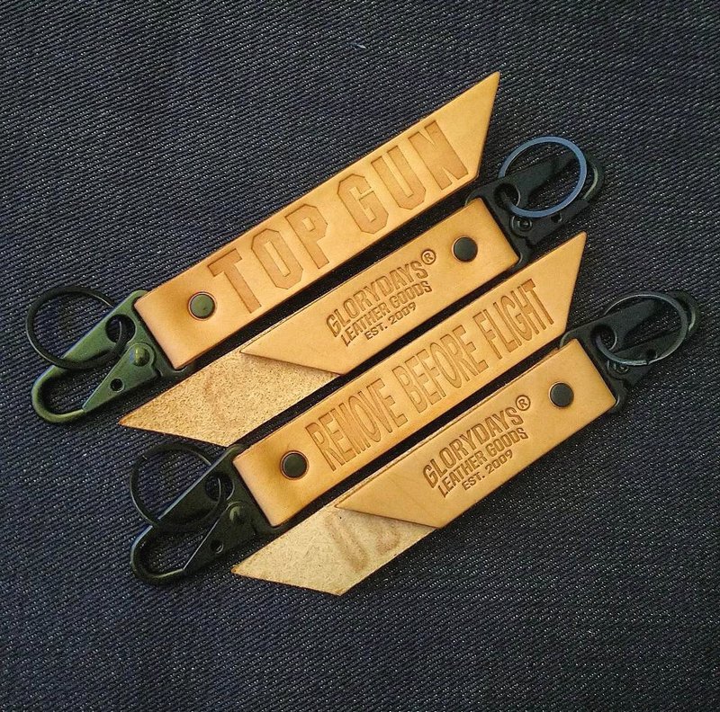 飘带钥匙圈 / 经典又帅气 - 钥匙链/钥匙包 - 真皮 橘色