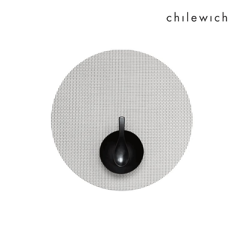 篮网编织Basketweave系列-圆餐垫38cm(雪白色/White) - 餐垫/桌巾 - 塑料 白色