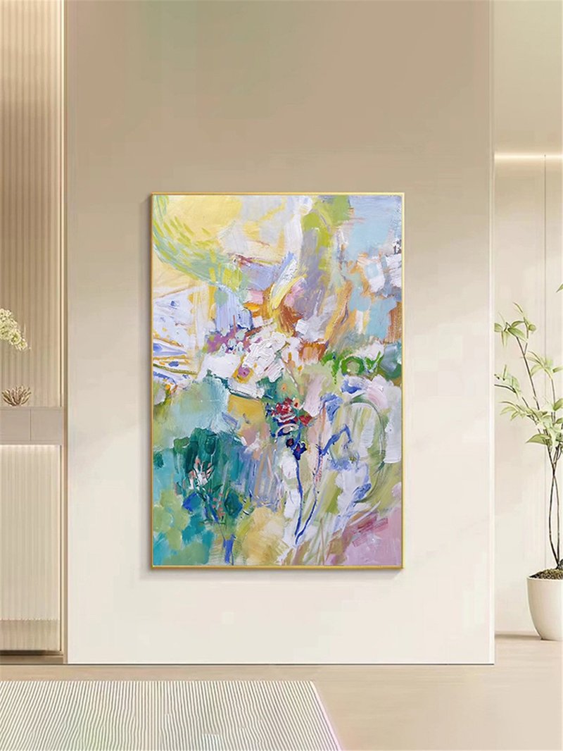 夏花 手绘油画/抽象/原创商品/装饰画/挂画/客厅/走廊/玄关挂画 - 海报/装饰画/版画 - 亚麻 多色