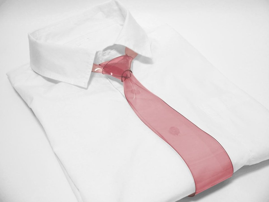 Transparent Necktie EUREKA (Clairet) - 领带/领带夹 - 其他材质 红色