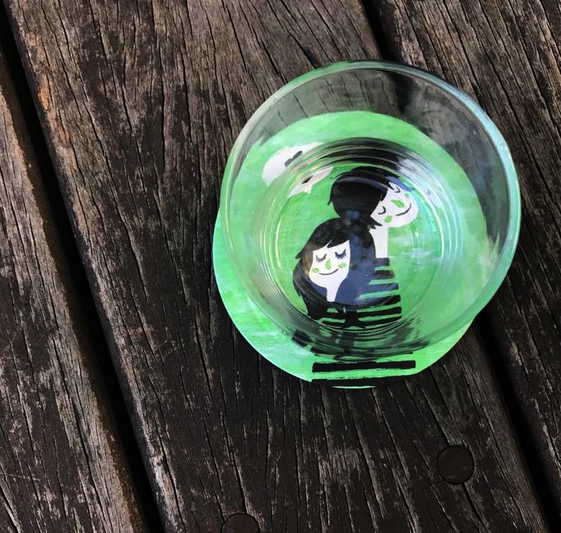 两小无猜/幸福的模样/陶瓷吸水杯垫/礼物/情人节礼物/纪念珍藏礼 - 杯垫 - 陶 多色