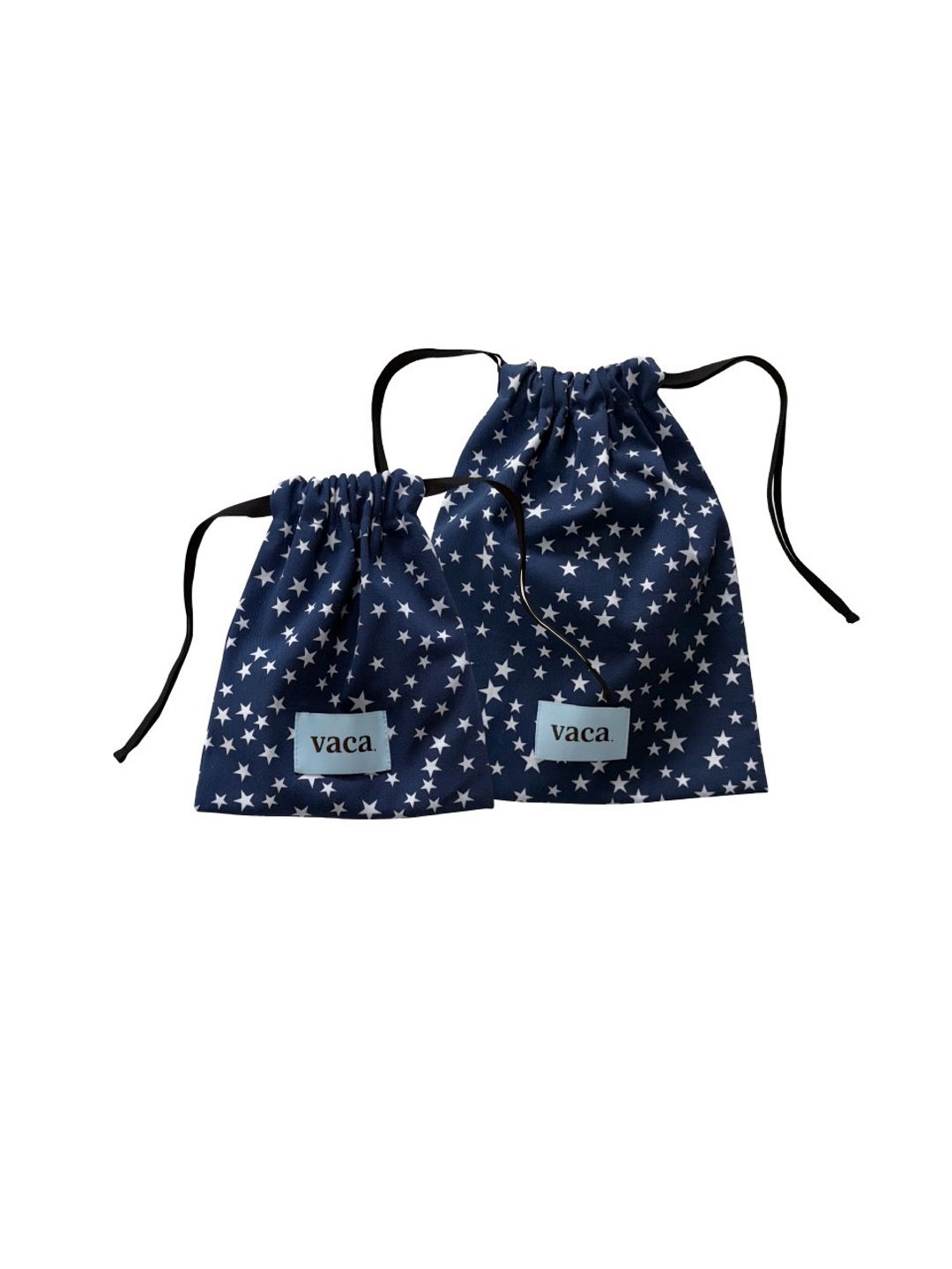 STAR STRING POUCH (海军蓝)_M 尺寸 - 化妆包/杂物包 - 棉．麻 蓝色