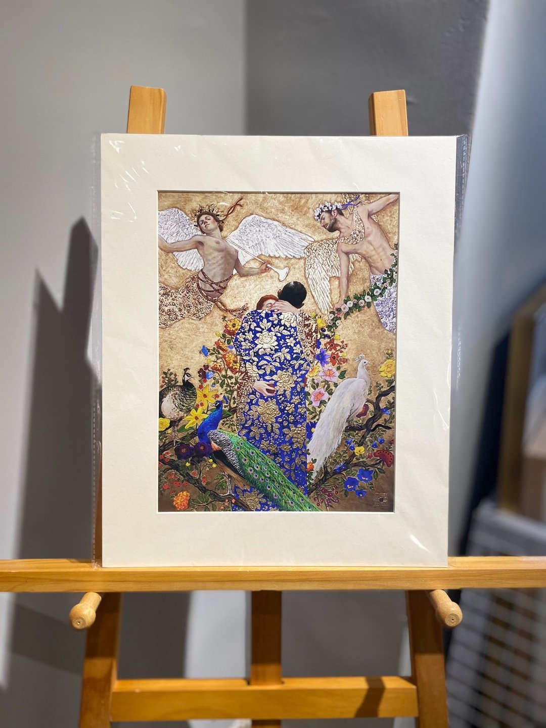 艺术家Bahman -爱人The Lovers -艺术微喷画2019 - 海报/装饰画/版画 - 纸 金色