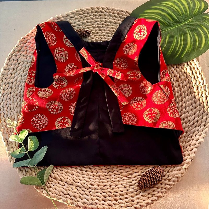 喜洋洋新年宠物背心 - 衣/帽 - 棉．麻 红色