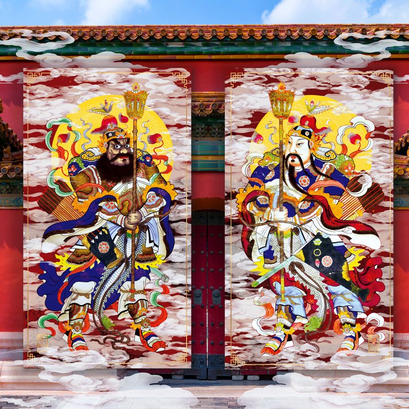 3D立体左右门神 (3D立体画) - 红包/春联 - 其他材质 