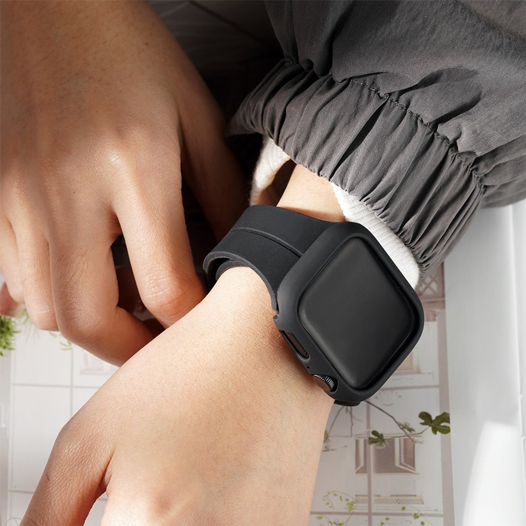 Apple watch - 防水磁扣硅胶表带 象牙黑  表带 - 表带 - 防水材质 黑色