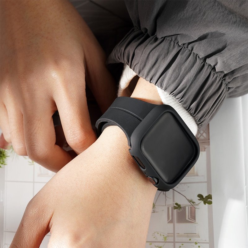 Apple watch - 防水磁扣硅胶表带 象牙黑  表带 - 表带 - 防水材质 黑色