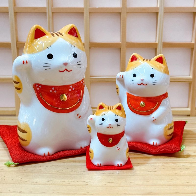 【福虎迎喜】日本福幸招财猫 虎 三只一家 - 摆饰 - 瓷 白色