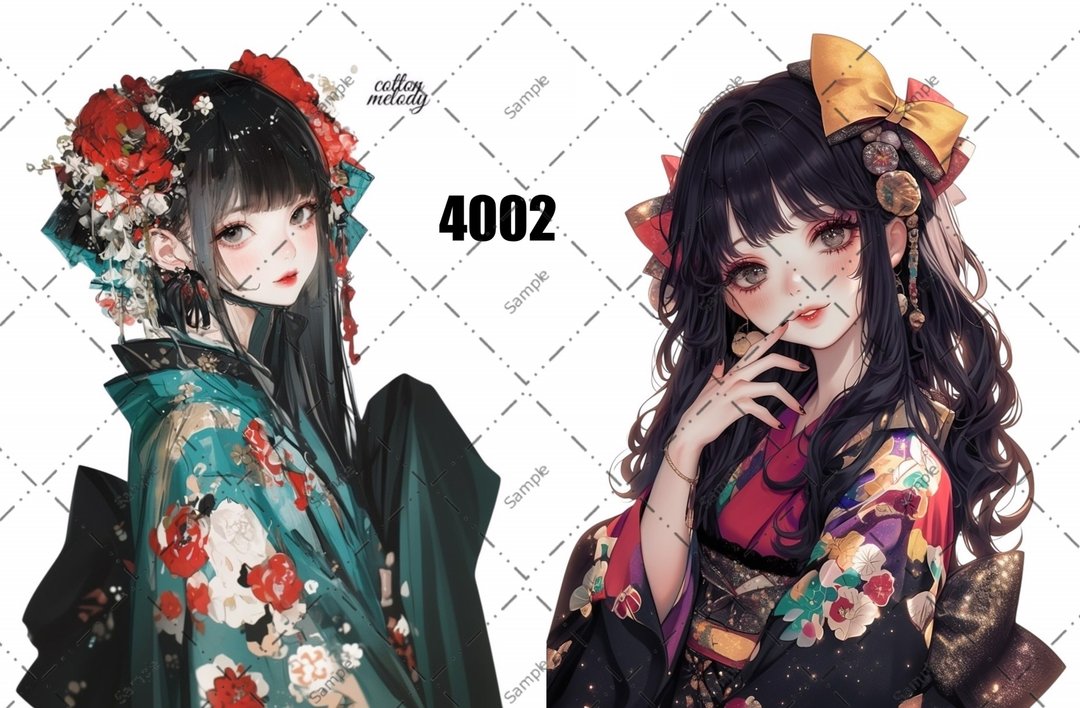 original sticker no.4002 人物贴纸 原创贴纸 原创人物贴纸 装饰贴纸 cotton melody - 贴纸 - 纸 