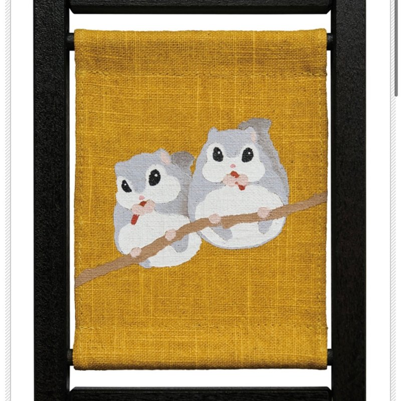 京都手绘亚麻画框-飞鼠 - 摆饰 - 棉．麻 