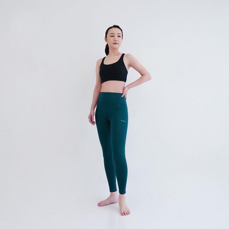 【Mukasa】FITNESS 高弹运动紧身裤 - 孔雀绿 - MUK-22961 - 女装瑜珈服 - 其他材质 绿色