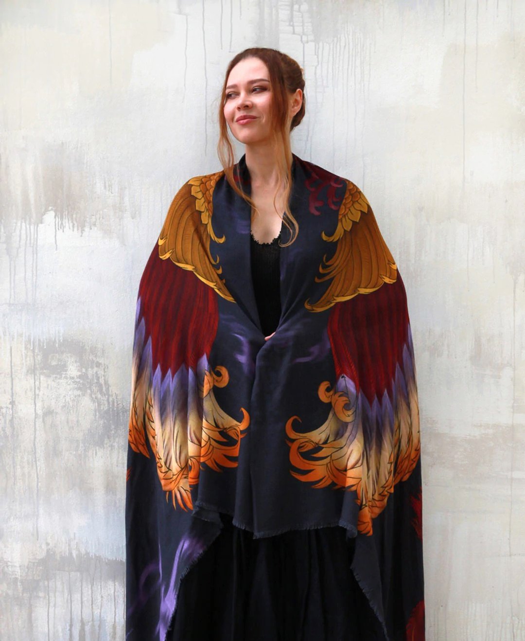 PHOENIX BIRD SHAWL - 丝巾 - 棉 