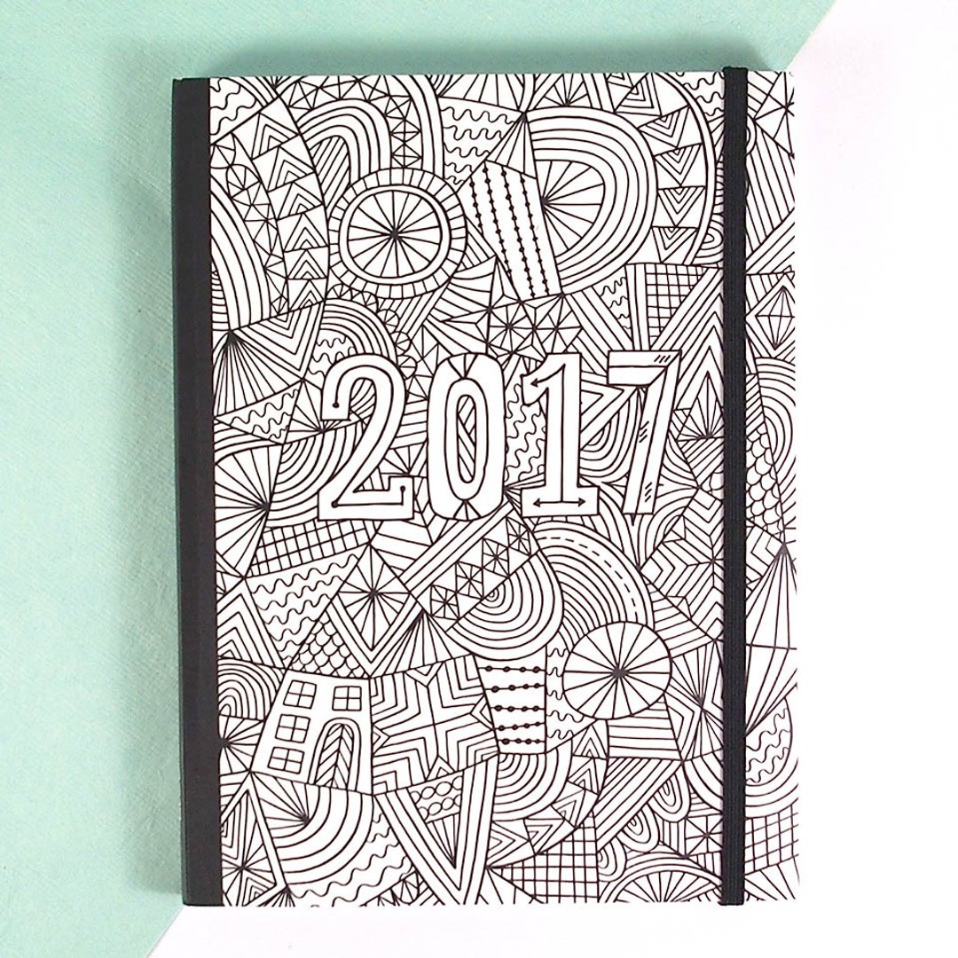 2017 年度月计划手札本－几何“Hallmark” - 笔记本/手帐 - 纸 黑色