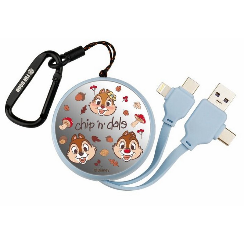 迪士尼钢牙与大鼻图案 PD快充多合一伸缩镜面充电线 便携可伸缩式 - 充电宝/传输线 - 其他材质 白色