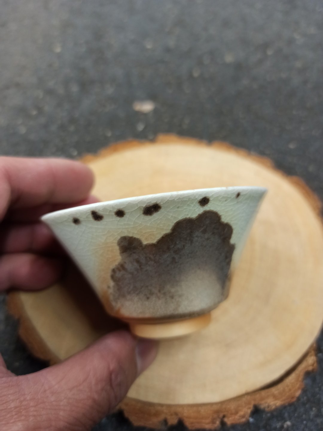 柴烧杯 - 茶具/茶杯 - 瓷 橘色