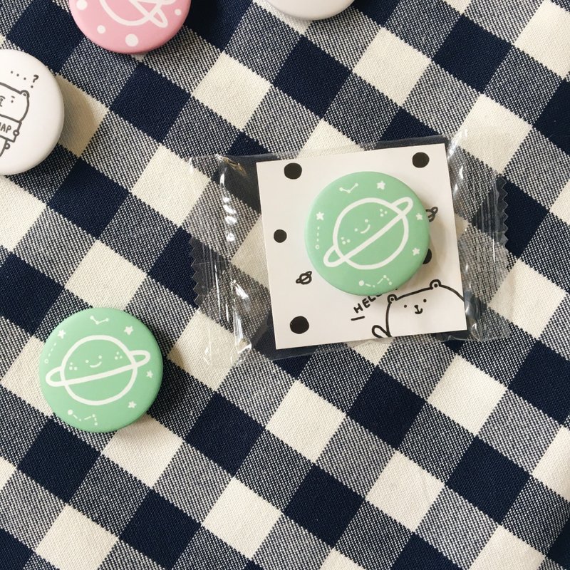 湖水绿星球 / 小徽章 - 徽章/别针 - 塑料 