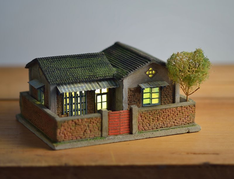 水泥老屋创作--庭院眷村老屋 - 摆饰 - 水泥 咖啡色