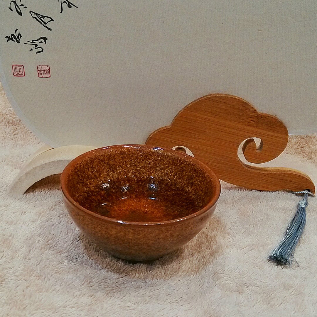 金镶玉天目杯 - 茶具/茶杯 - 陶 金色