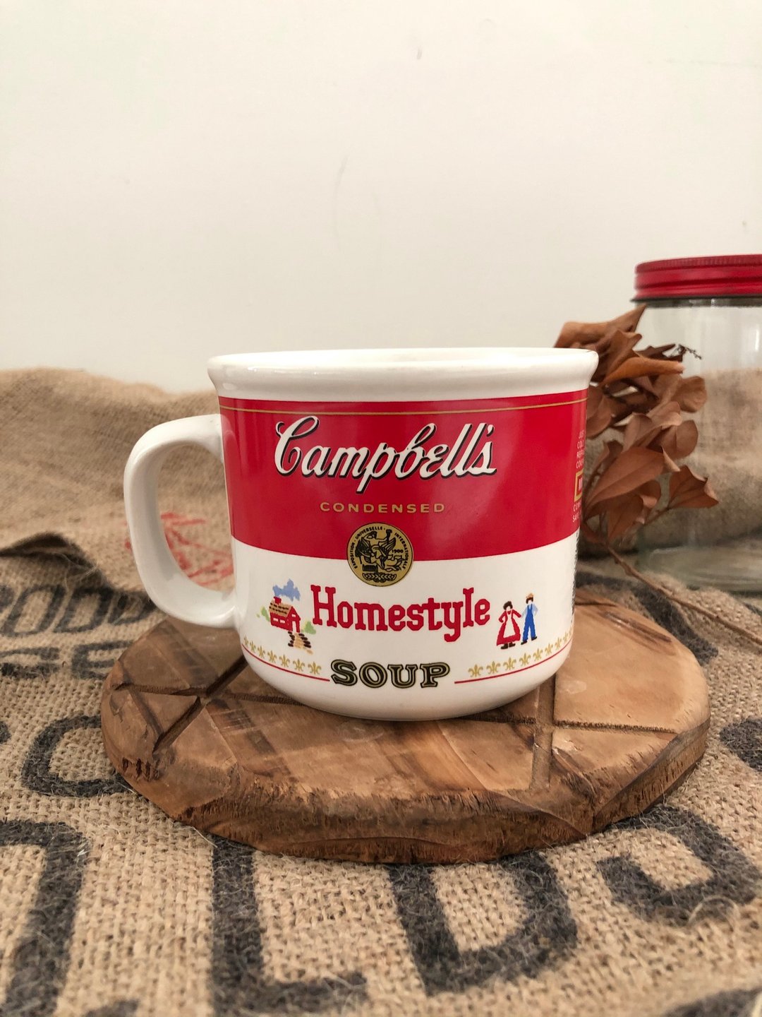 Vintage 1989 Campbell's Soup 经典汤杯 14oz 大杯子 - 其他杯子 - 陶 