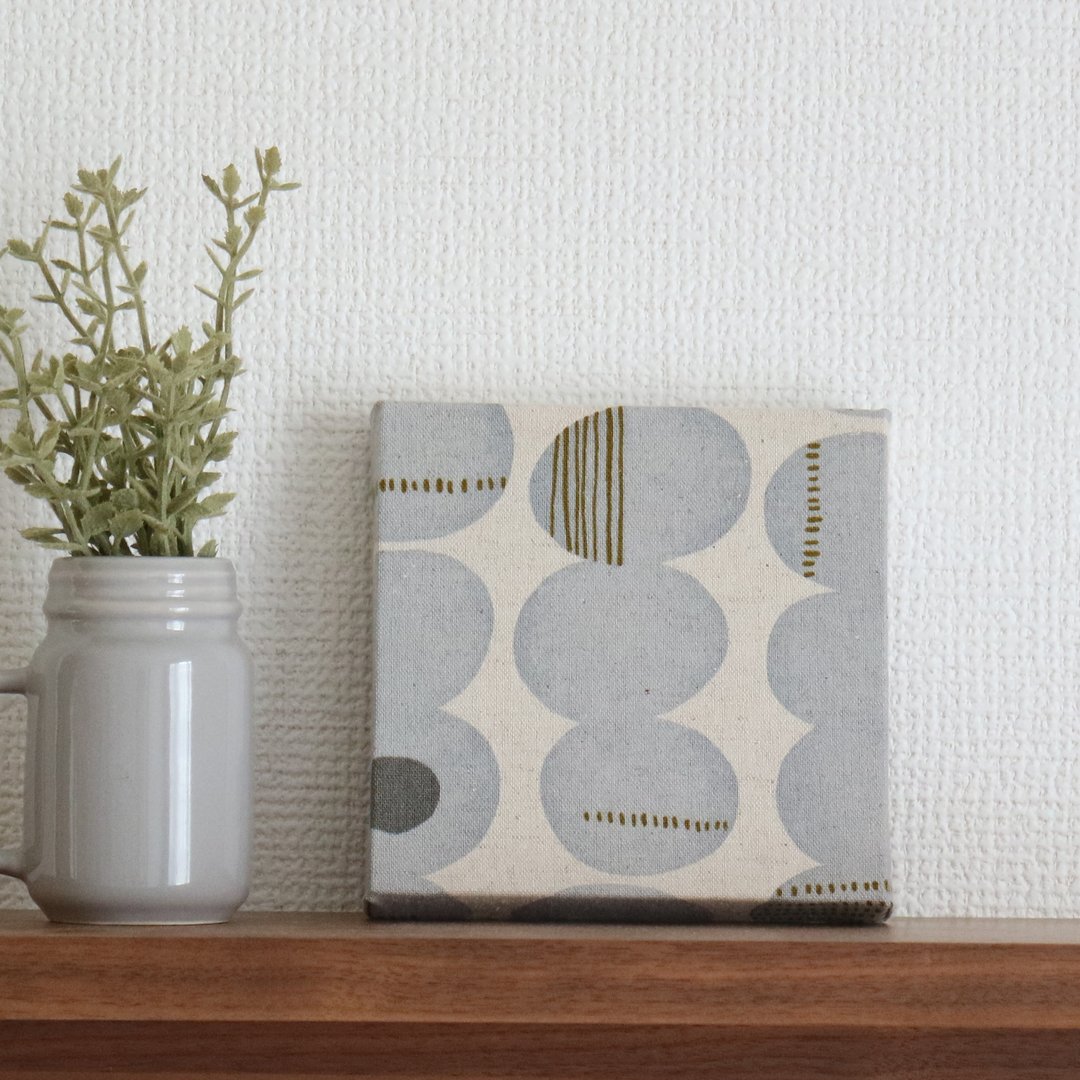 12x12cm Fabric Panel [Nordic Ball Gray] - 墙贴/壁贴 - 棉 灰色