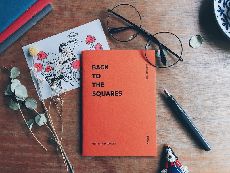 迪梦奇 钢钢好系列纯粹款 - 方格笔记本/纯粹橘 - 笔记本/手帐 - 纸 橘色