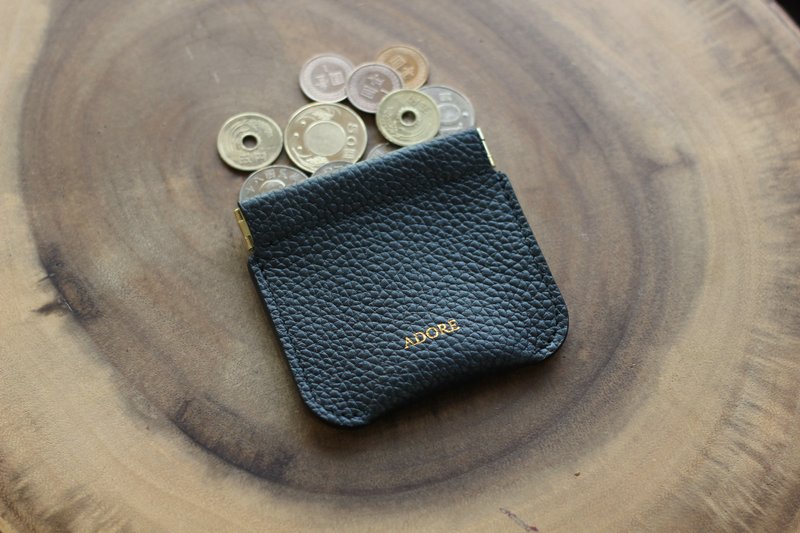 ADORE Leather coin purse  (TG - Black) - 零钱包 - 真皮 黑色