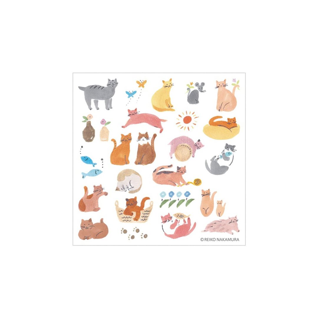 【KING JIM】pop up 立体贴纸 猫咪们 - 贴纸 - 塑料 多色