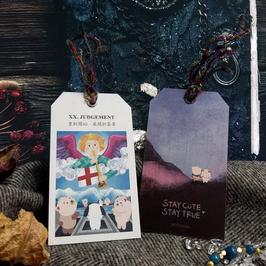 塔罗牌 大牌书签 - XX. JUDGEMENT - 审判牌 TAROT Bookmark - 书签 - 纸 多色