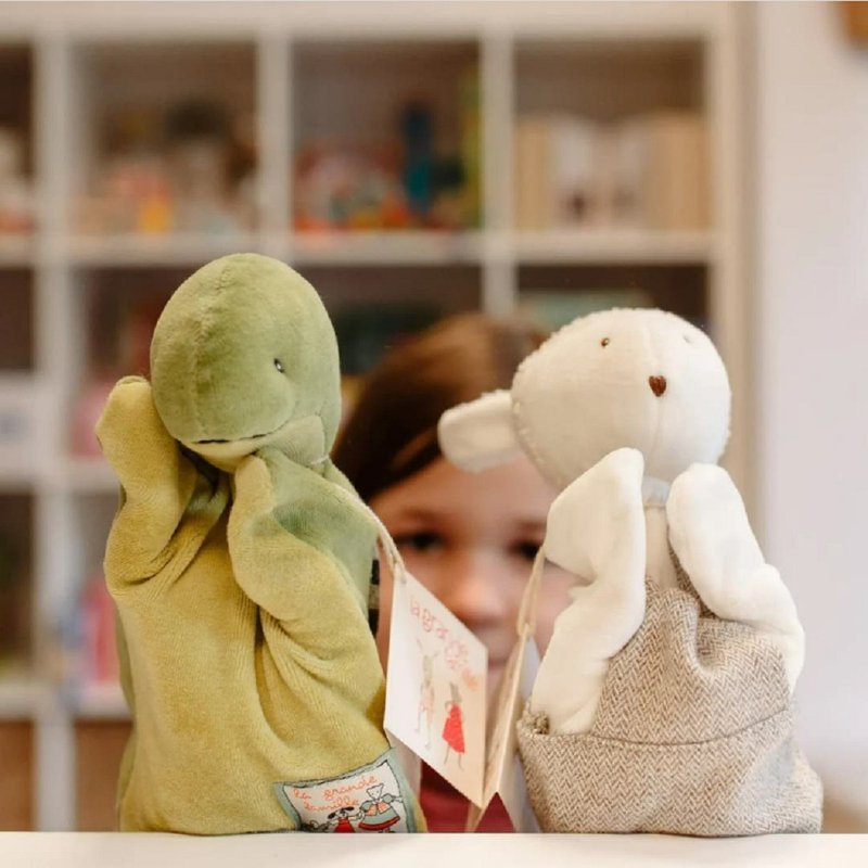 法国 Moulin Roty 欢乐家庭 Albert 绵羊_手偶 25cm - 满月礼盒 - 其他材质 白色