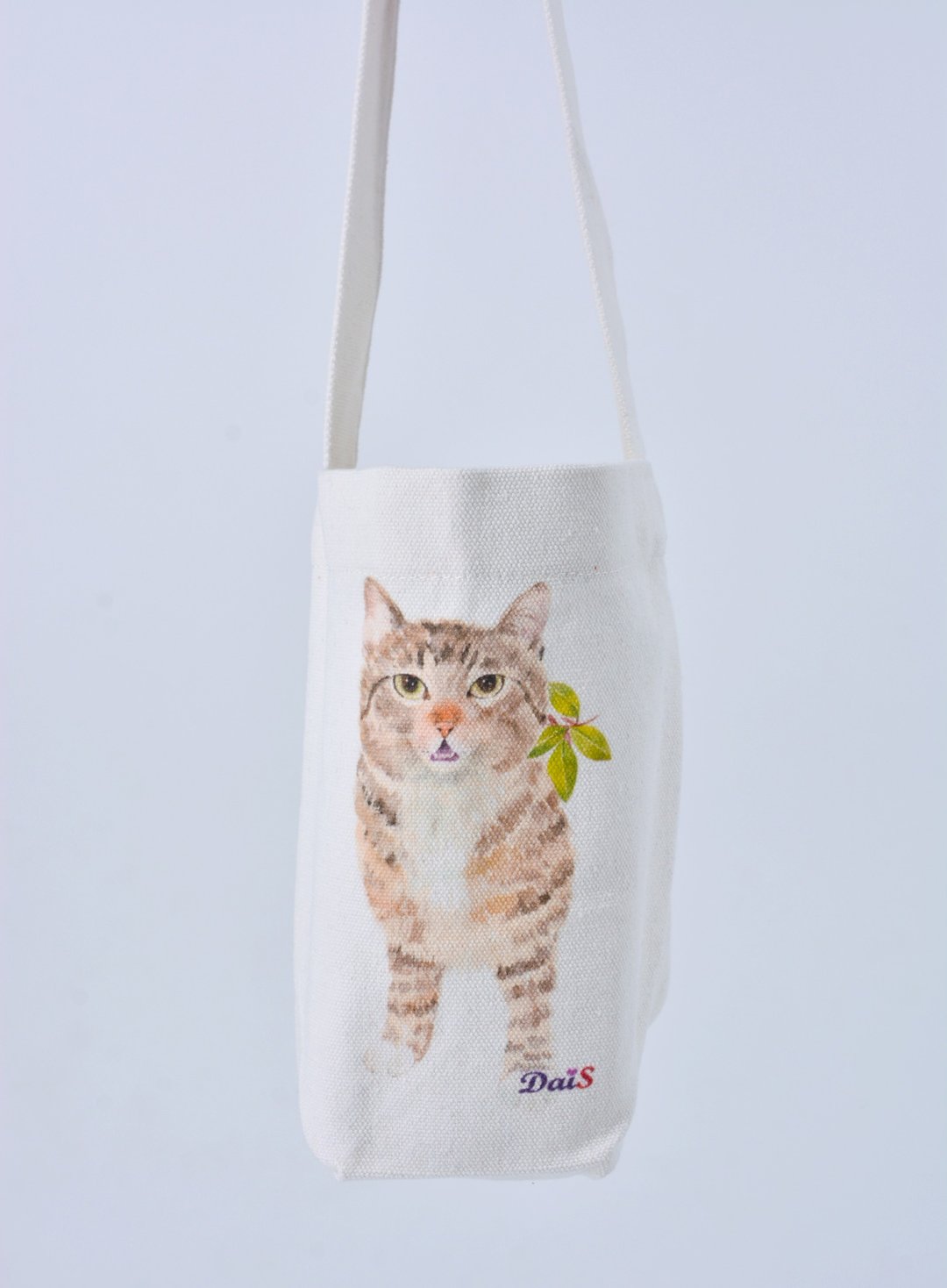 猫咪柴手提饮料袋 - 其他 - 棉 白色