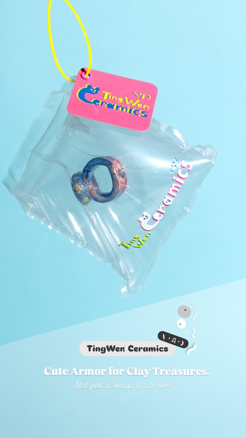 我只是 手表形状的戒指 - 戒指 - 陶 蓝色