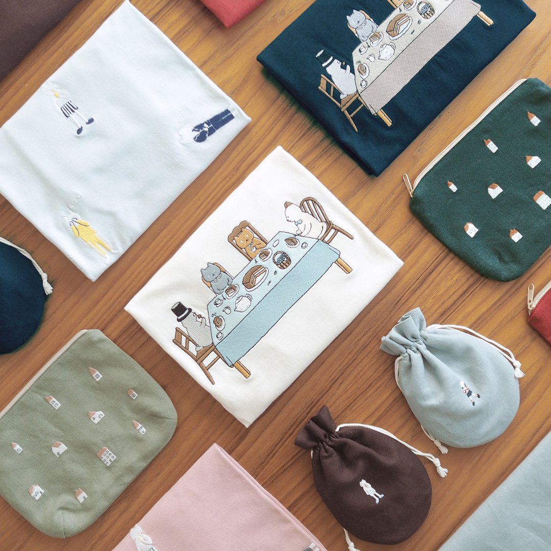 goody bag : happy cat day - 女装 T 恤 - 棉 多色