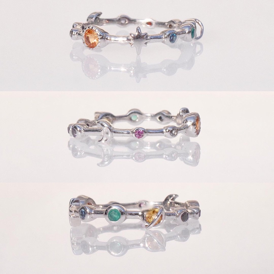 Nine Universes Ring #minimminiverse #minimNoppakao Code R555 - 戒指 - 纯银 