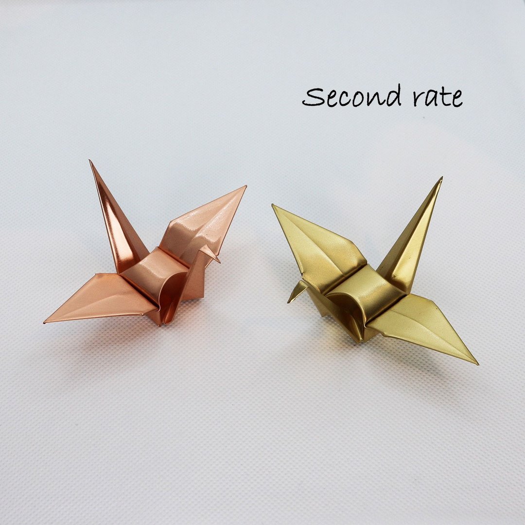 【奥特莱斯产品】铜和黄铜的折纸鹤　【日本制造】 - 摆饰 - 其他金属 金色