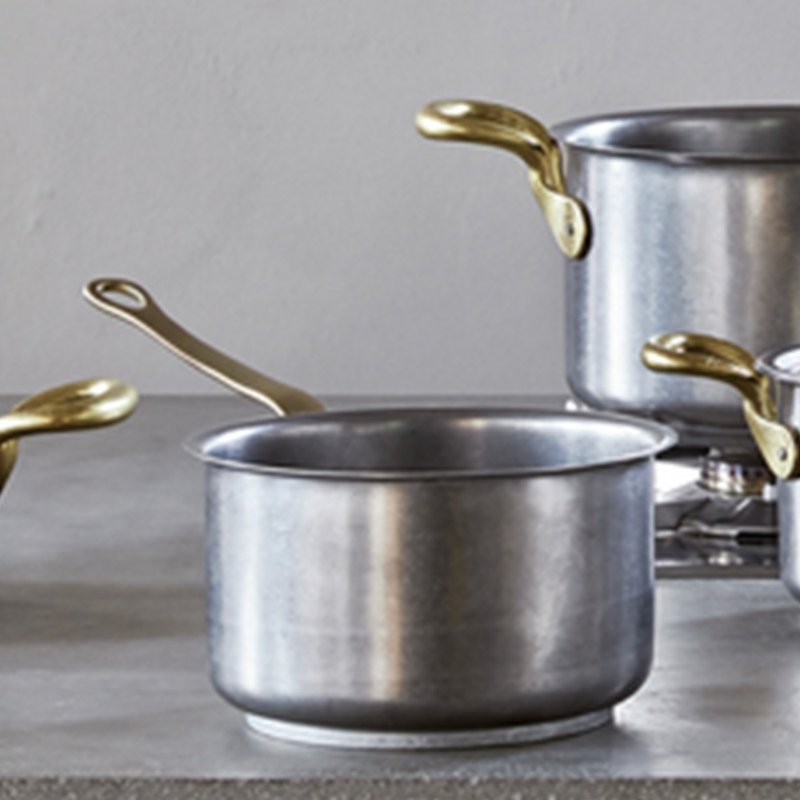 【Sambonet】 1965 Vintage 复古系列不锈钢单手锅16cm-附盖 - 锅具/烤盘 - 不锈钢 