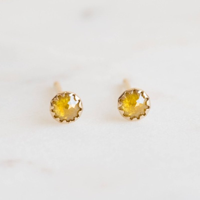 小小愿望耳环 Marigold - 耳环/耳夹 - 宝石 